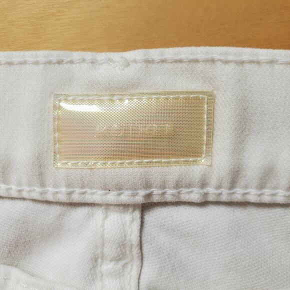 Mother The Dropout Straight Crop Jeans Glass Slipper Wash White Denim Size 27 - Picture 6 of 10